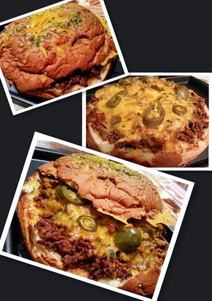 A picture of BBQ Bacon Cheesy Stuffed Hawaiian Bowl.