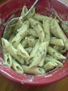 A picture of Easy Creamy Pesto Pasta.