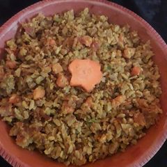 A picture of Red poha khichuri.