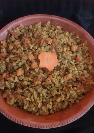 A picture of Red poha khichuri.