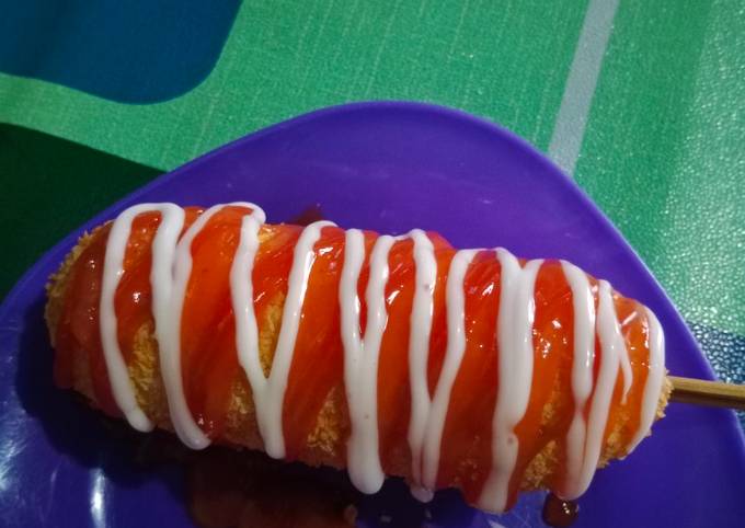 Cara membuat Corndog mozarella Cara membuat Corndog mozarella