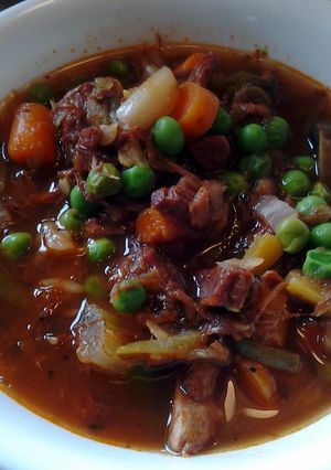 A picture of Vegetable ham stew.