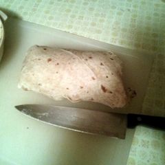 A picture of The Fully Loaded Quesadilla Breakfast Burrito.