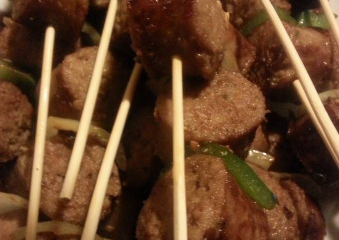 Italian sausage kabobs