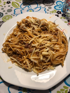 Una foto de Spaguetis con carne picada