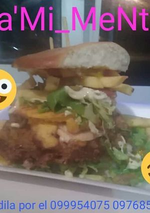 Una foto de Hamburguesa súper Pa'Mi_mEnTe