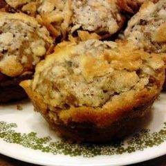 A picture of Super Moist Blueberry Streusel Muffins.