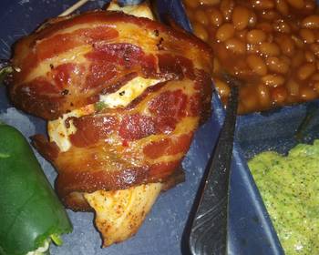 The New Way Serving Recipe Bacon wrapped jalepeno popper chicken Very Delicious