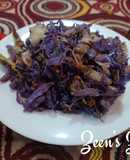 Purple Cabbage and Moong Daal Fry
