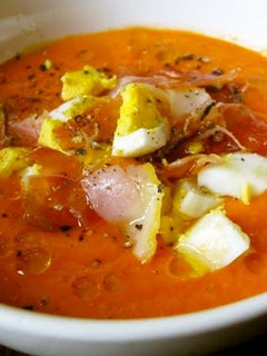 A picture of Rich Spanish Salmorejo Tomato Soup.