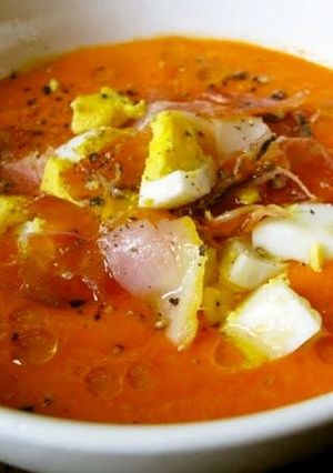 A picture of Rich Spanish Salmorejo Tomato Soup.