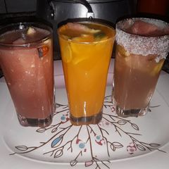 Refreshing drinks,orange,watermelon and orangewatermelon sangria A picture of Refreshing drinks,orange,watermelon and orangewatermelon sangria.