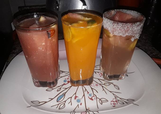 Refreshing drinks,orange,watermelon and orangewatermelon sangria