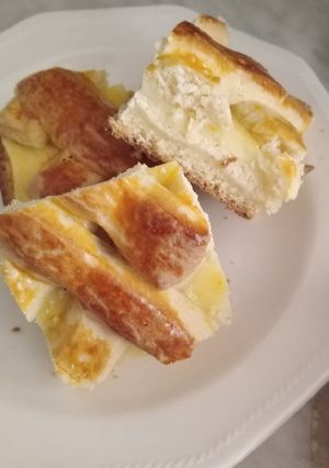 Rácsos túrós pite recept fotója