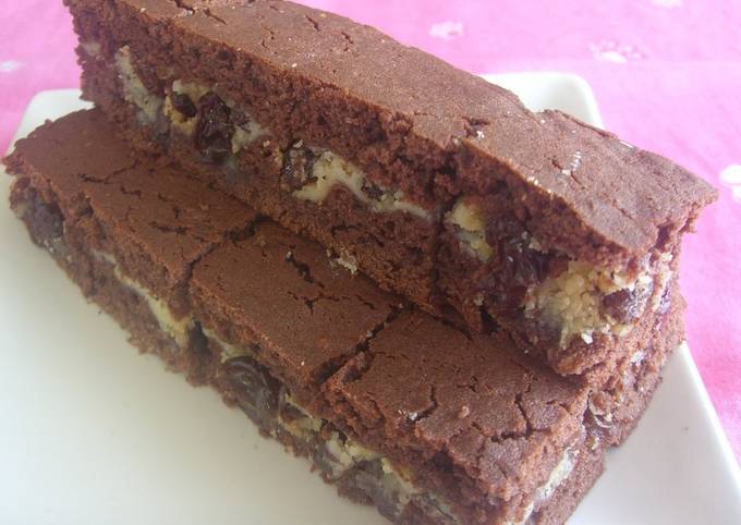 Recipe of Super Quick Raisin Cream Cheese Chocolate Squares