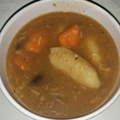 A picture of Jamaican Beef Pumpkin Soup.