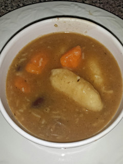 A picture of Jamaican Beef Pumpkin Soup.