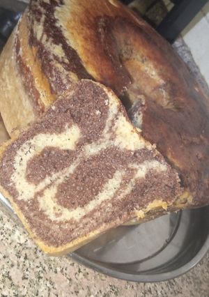 صورة لوصفة كيك ابيض واسود بالحليب المبخر