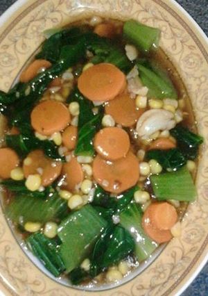 Foto resep Tumis pokcoy,wortel dan jagung manis