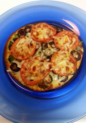 A picture of Flatbread Veggie Pizzas.