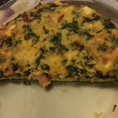 A picture of Bacon And Spinach Crustless Quiche.