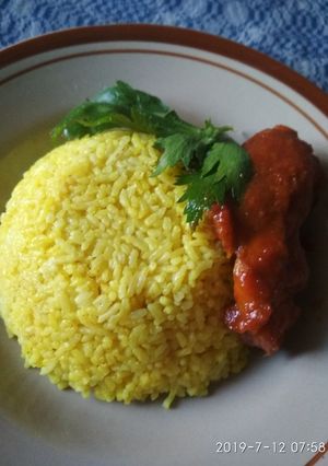 Foto resep Nasi kuning banjar (magic com) dan masak habang
