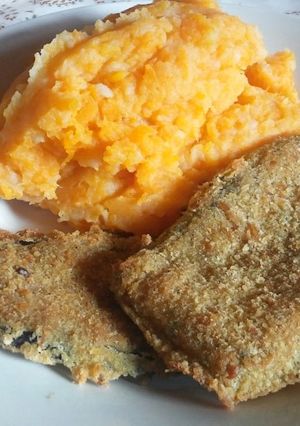 Una foto de Milanesas de berenjena🍆