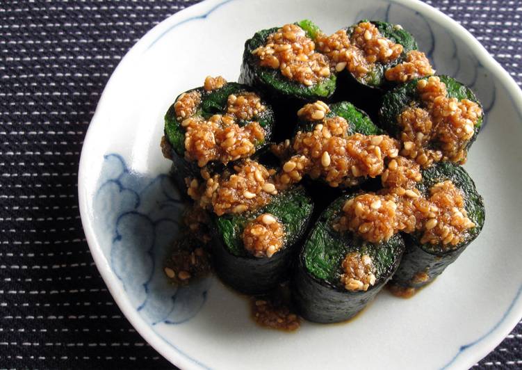 Recipe of Homemade Spinach Nori Rolls