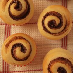 A picture of Great for Valentine's Day Spiral Chocolate Rolls.