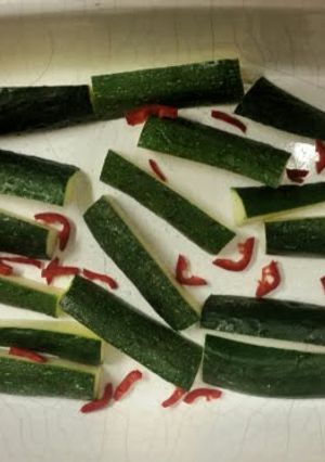 A picture of Courgettes with Chilli and Mint.