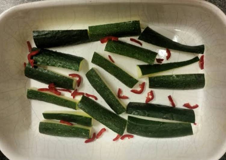 Easiest Way to Make Homemade Courgettes with Chilli and Mint