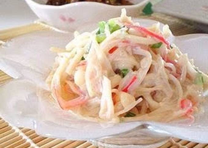 Comforting Enoki Mushrooms and Surimi Salad