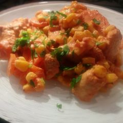 A picture of Chicken with corns.
