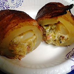 A picture of Oso's deviled potatoes.