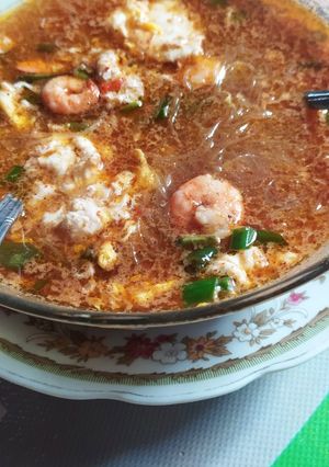 Foto resep Bihun Seafood Kuah Pedas