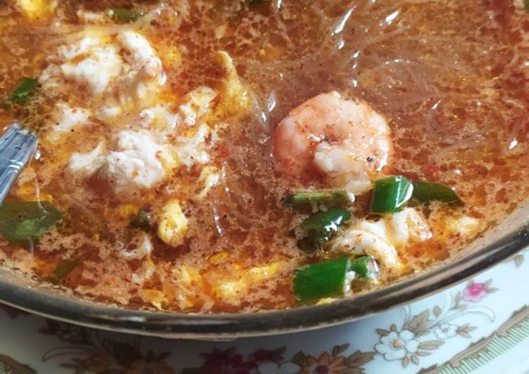 Resep Bihun Seafood Kuah Pedas Lezat