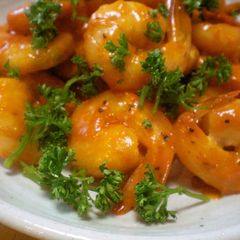 A picture of Shrimp with Aurora Sauce.