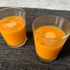 A picture of Parsnip, Carrot and Tarragon Soup.