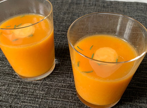 A picture of Parsnip, Carrot and Tarragon Soup.