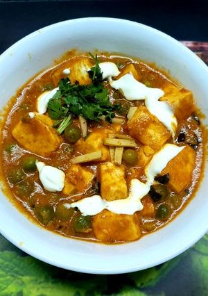 A picture of Matar Paneer Malai (No Onion No Garlic).