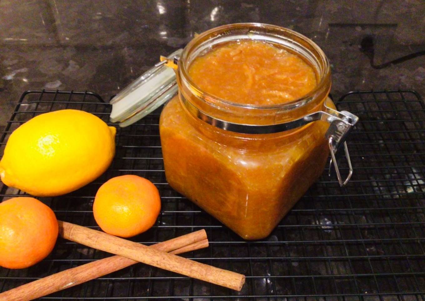 Homemade Tangerine Lemon and Cinnamon Marmalade