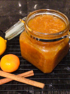 A picture of Homemade Tangerine Lemon and Cinnamon Marmalade.