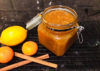 Fast Cooking Methods Homemade Tangerine Lemon and Cinnamon Marmalade Very Delicious