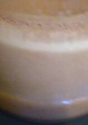 A picture of Chocolate shake/cold drink.