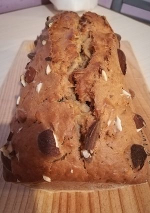 Una foto de Budín de manzana canela y nuez