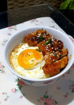 Foto resep Korean chicken n butter rice