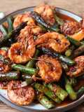 Stir Fry Asparagus and King Prawns in Thai Chilli Jam Sauce 🌶 🦐 🌿