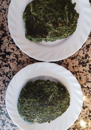 Una foto de Hamburguesa de pollo y espinacas