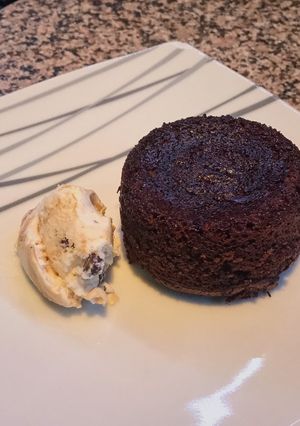 Una foto de Volcán de chocolate