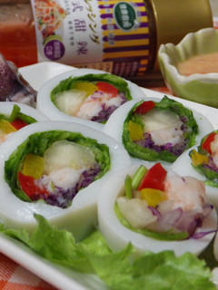 海鮮蔬食捲 的食譜成品照片